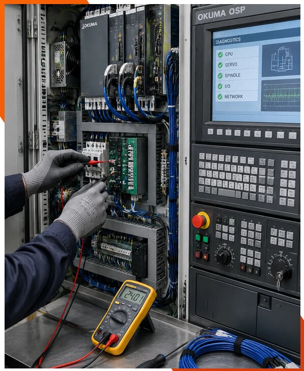 Ремонт систем ЧПУ Okuma OSP в Санкте-Петербурге
